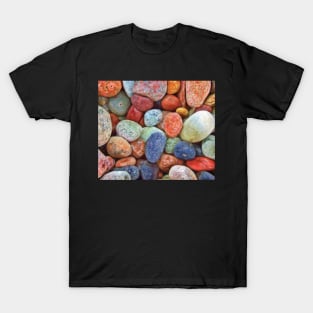 Colorful River Stones Pattern T-Shirt